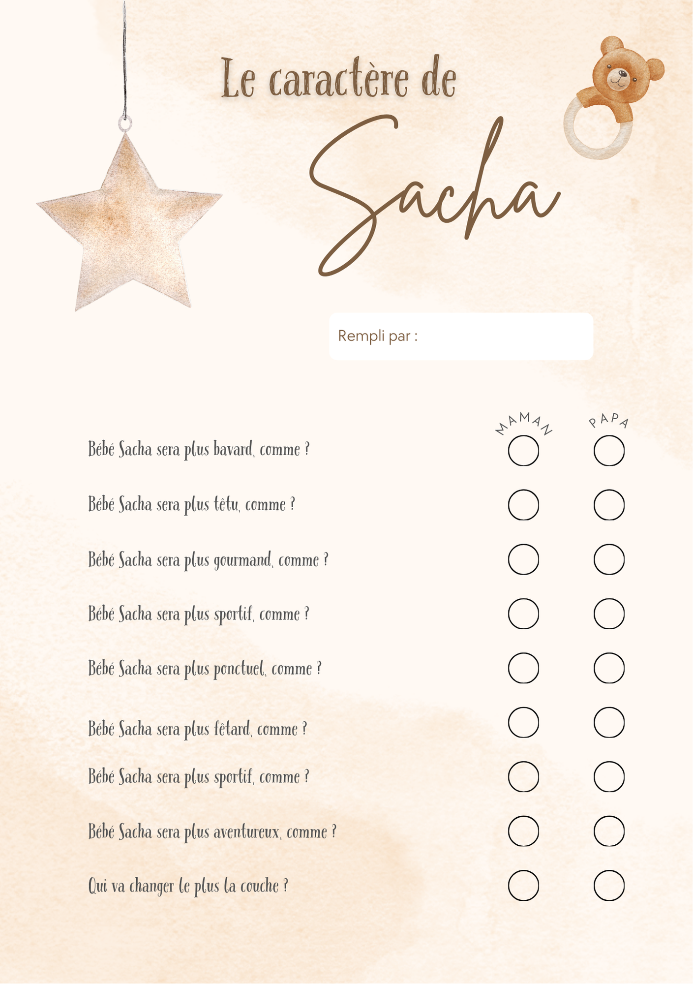 Kit Déco Baby Shower Personnalisable